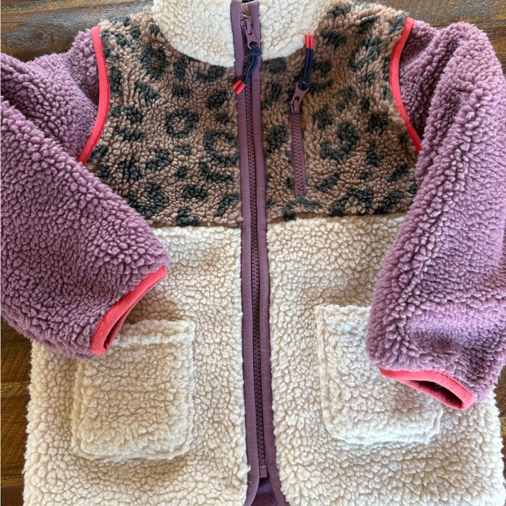 Mini Boden Purple Fleece Jacket